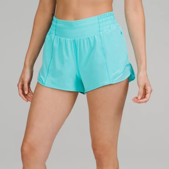 lululemon athletica Pants - Lululemon Hotty Hot HR Short 2.5” * Electric Turquoise